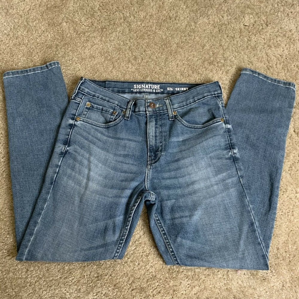 SIGNATURE by Levi Strauss Levi's Men's Short 26 Skinny S26 Medium Wash B-1027